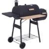 Outsunny® Smoker Grill BBQ Holzkohlengrill Grillwagen Mit 2 X Brennkammer Schornstein Schwarz 124 X 53 X 108 Cm -Grill Verkauf 11745402 1