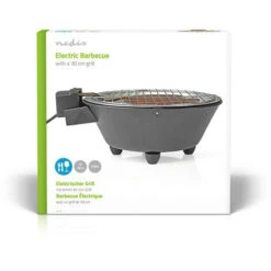 Nedis Elektrischer Kugelförmiger Grill Rund 30cm, Barbecue Grill, Rundgrilll, Balkongrill 1250 Watt, Schwarz -Grill Verkauf 19699428 3