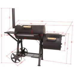 TAINO Yuma Massiver Smoker BBQ GRILLWAGEN Holzkohle Grill 90 Kg 3,5mm Set Roste -Grill Verkauf 34697486 5