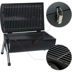 Tischgrill Holzkohle - Barbeque Grill - Grillstation Tisch - 38 X 52cm - Schwarz - MaxxGarden -Grill Verkauf 58346849 5