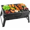 Tragbarer Grill Mini Faltbarer Holzkohlegrill BBQ Grill Zerlegbarer Tischgrill 35 X 27 X 19,5 Cm Für Garten, Balkon, Reisen, Camping - Schwarz -Grill Verkauf 71302689 1