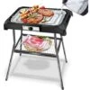 Aigostar Rauchfreier Elektrogrill, 2000W Elektro Grill Mit Aufbewahrung, Standgrill & Tischgrill Für Balkone Und Innenräume, Antihaft-Oberfläche, Schwarz -Grill Verkauf 76054503 1