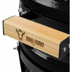 BBQ-Toro Kamado Grill Holzkohlegrill Ø 39 Cm SHIRO Mit Thermometer Und Holzgriffen, Schwarz -Grill Verkauf 87223622 5