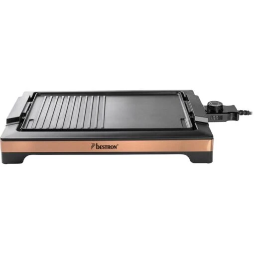 Bestron BBQ-Tischgrill, Elektro-Grillplatte (schwarz/kupfer, 2.000 Watt) -Grill Verkauf Bestron BBQ Tischgrill Elektro Grillplatte@@1742294