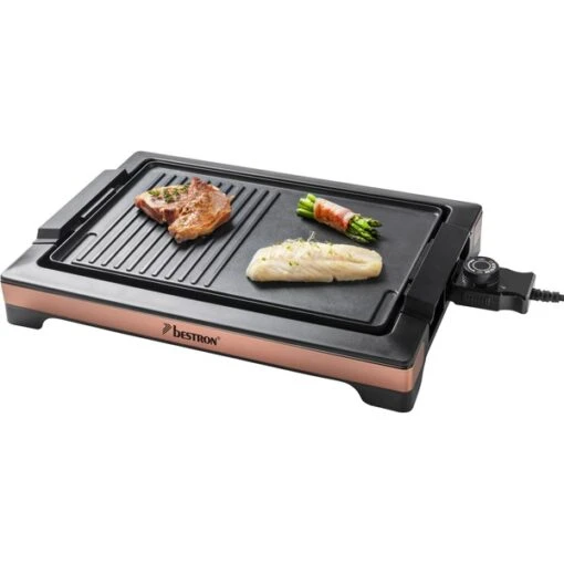 Bestron BBQ-Tischgrill, Elektro-Grillplatte (schwarz/kupfer, 2.000 Watt) -Grill Verkauf Bestron BBQ Tischgrill Elektro Grillplatte@@1742294 3