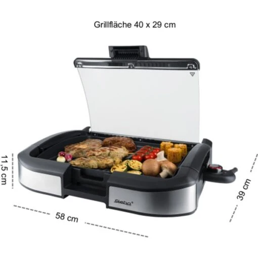 Steba BBQ Tischgrill VG 195, Elektrogrill (schwarz, 2.200 Watt) -Grill Verkauf Steba BBQ Tischgrill VG 195 Elektrogrill@@1755887 6