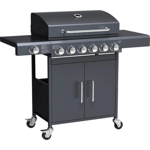 Tepro Gasgrill Cincinnati, Mit Seitenbrenner (schwarz (matt), 14 KW) -Grill Verkauf Tepro Gasgrill Cincinnati mit Seitenbrenner@@1676262